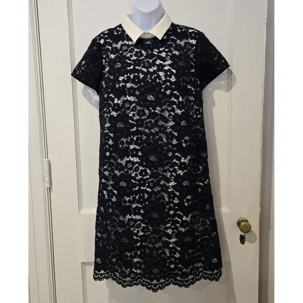 Brooks Brothers Red Fleece School Girl‎ Mini Dress Lace Covered  Zip Back 10